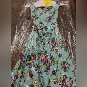 HELL BUNNY VIXEN Vintage 50’s Style Halter Top Floral Dress
